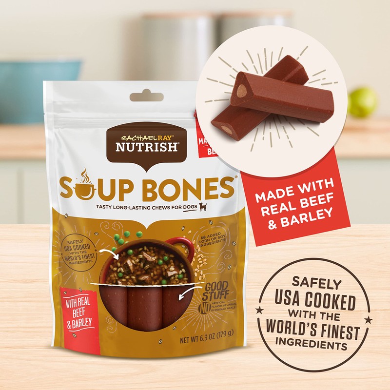 Rachael Ray Nutrish Soup Bones Dog Treats, Beef & Barley