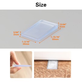 Tahikem 8 Pcs Plastic Clear Table Shims, Level Wedge for Home Furniture, Have Extreme Weight Capacity, Weather Resistant, Levelers for Wobbly Uneven Floors Fixing Toilet Leveling (Transparent)