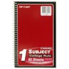 Top Flight Standards 1-Subject Wirebound Notebook, No Holes, 80 Sheets,