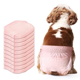 Dog Diapers Female,Disposable 10 Pcs Stretchy Dog Diapers,Cat Diapers for Female Cats,Size M Leak-Proof Pull-ups,Doggy Diapers for Dogs Female in Heat,Dog Period, Incontinence, Training