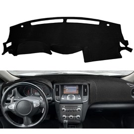 Dash Cover Mat Custom Fit for 2009-2015 Nissan Maxima with Cutout for Sensors, Dashboard Cover Pad Carpet Protector F98