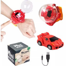 Unbranded Mini Electric Car Remote Control Car Watch Toys for Kids Birthday Present Toy - Pink