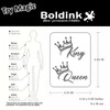 King and Queen Semi Permanent Tattoos Realistic Fake Tattoo Waterproof