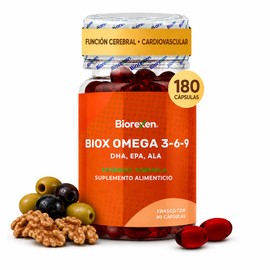 Biox Omega Synergic Formula 180 Cápsulas Pack Suplemento Epa Dha Ala Fuentes Pescado Olivo Linaza Apoyo Bienestar Cardiovascular Cognitivo Contribuye