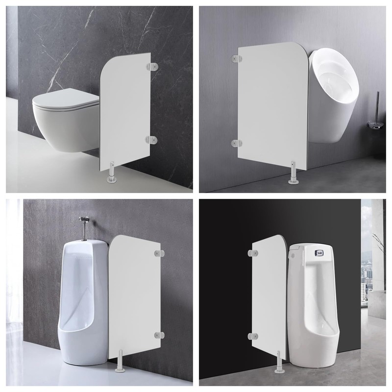 Kindergarten Urinal Partition, 23.62x31.5In Toilet Partition Divider, HPL Wall-Mounted Bathroom