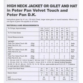 Peter Pan Knitting Pattern P939 Baby Child Hat, Gilet & Jacket 0-7yrs 16"-26"