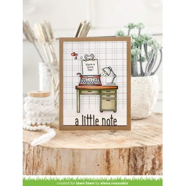 Lawn Fawn You're Just My Type 4"x6" Clear Stamp and Coordinating Custom Die Set, 2 Item Bundle (LF2165, LF2166)