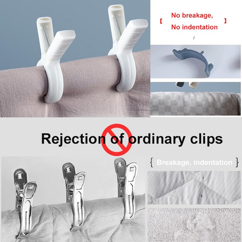 TBACW 6PCS Beach Towel Clips Beach Chair Clips Heavy Duty