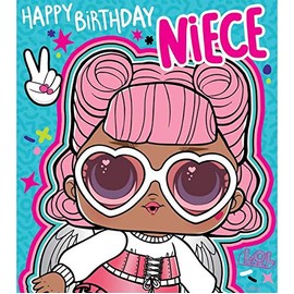 LOL Surprise LO017 Niece Birthday Card Multi Colour