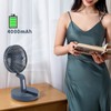 Desktop Folding Fan 3 Speeds USB Rechargeable Punch Free Electric