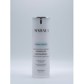 The Serum by Marala Clean & Natural Ingredients For Radiant, Healthy Skin. Professional grade skincare with active ingredients: Multi Weight Hyaluronic Acid and Epidermal Growth Factor Peptides; 30 ml / 1oz
