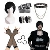 ATAYOU 10PCS Emo Boy Cospaly Costume Accessories Kit 2000s Themed