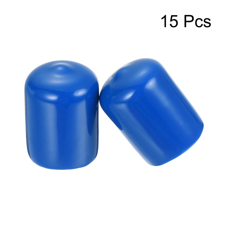 sourcing map 15pcs Rubber End Caps 19mm(3/4") ID Vinyl Round