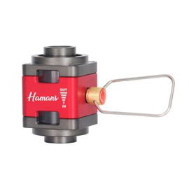 Hamans Gas Canister Refill Adapter with Visible Windows, Fuel Transfer Device for Backpacking, Portable Gas Pressure Valve, Inflation Valve with Carry Bag (ADAPTER-815)