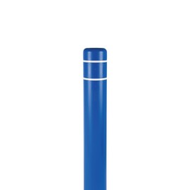 BollardGard 8" x 52" Bollard Cover Blue - Innoplast (Blue White Tape)