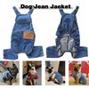 Dog Shirts Clothes Denim Overalls, Pet Jeans Onesies Apparel, Puppy