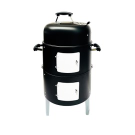 Joyagrill 16" BBQ Smoker Grill Built in Thermometer, Air Vent and Two more biger Access Doors, Multi-Layer Meat Smoker Grill with 3 Heat-resistant Handles, Ideal for Outdoor Cooking, Camping, BBQ