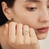 FDEETY Pack of 5 Women's Stackable Rings 14K Gold-Plated Cubic