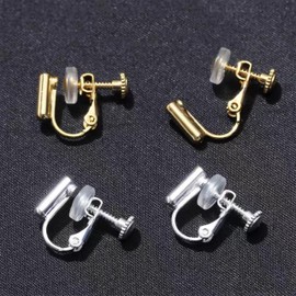 Earring Pads TPE Material (Better Than Silicone), 8 Sizes, Clear, White, Comfort Cushions for Clip-on Earrings (Kit 2)