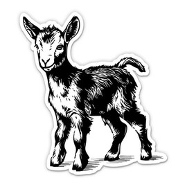 Kid Baby Goat Vinyl Sticker - Car Window Bumper Laptop - 5"