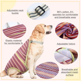 OUOBOB Female Dog Diapers for Heat, Washable Onesie Sanitary Pantie with Adjustable Suspender Washable, Reusable Dog Period Panties Doggie Diapers for Medium Dogs, S