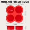 Puyeipt 2 Pack Air Fryer Egg Bite Molds, 4-Cup Mini