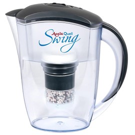 Wasserfilter AcalaQuell® Swing | Anthrazit | Aktivkohle Wasserfilter | Höchste Filterleistung - mehrschichtig | BPA u. BPB frei | ReNaWa® - Technology | Kreiert köstliches, wohltuendes Wasser