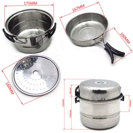 HTTMT - Portable Outdoor Cookware Camping Hiking Picnic Cooking Bowl Pan Pot Set [Item Number: ET-Cook001]