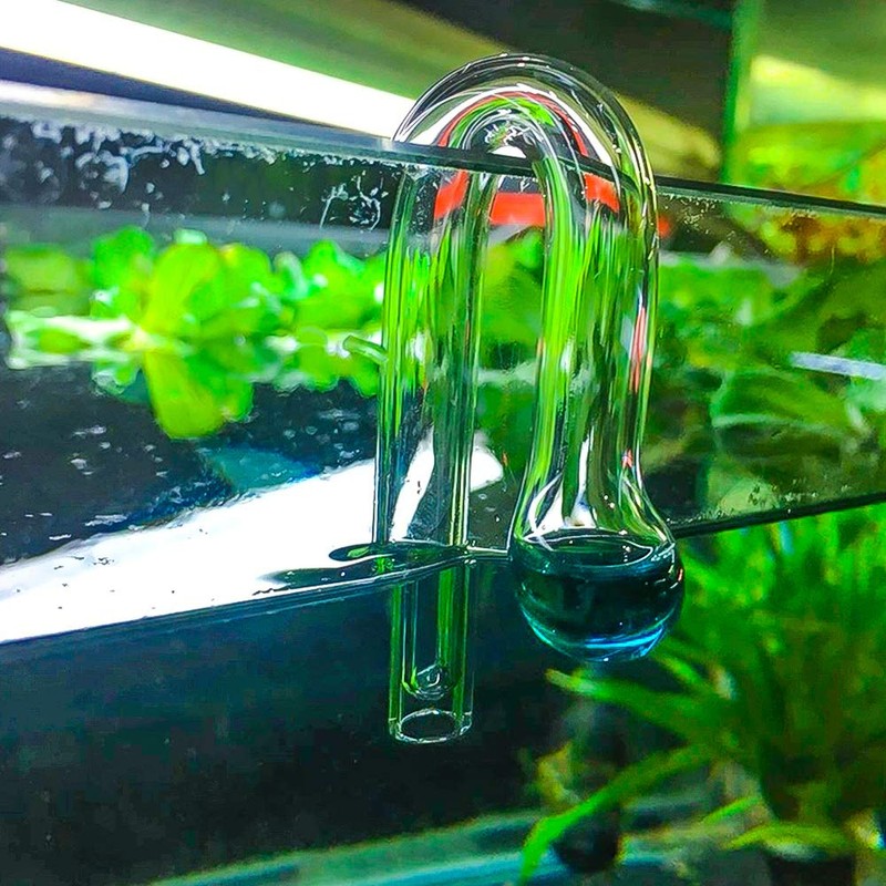 IAFVKAI Glass CO2 Drop Checker Aquarium Hang On CO2 Monitor