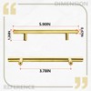 SANATO 6 Inch (4 Inch Hole Center) Gold Cabnet Pulls