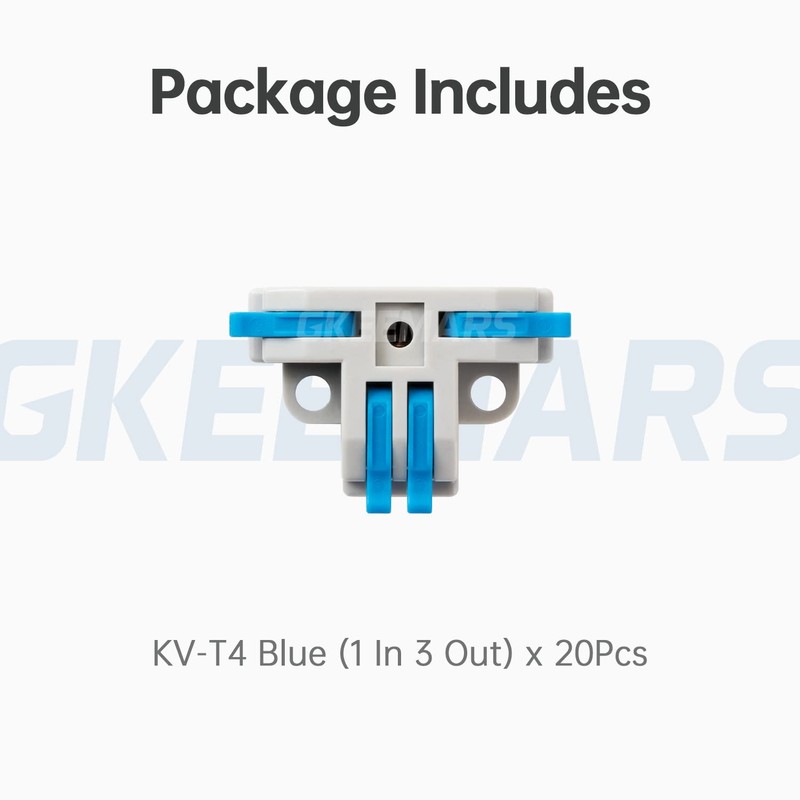 GKEEMARS 20Pcs 4 Way T Tap Wire Connectors, Quick Wire