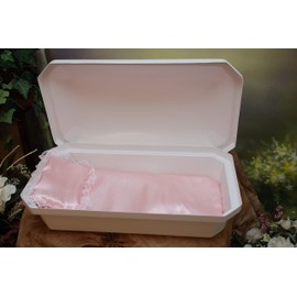 Newnak's Pet Casket-Pet Casket White/Pink (3 Sizes) Standard (Small)