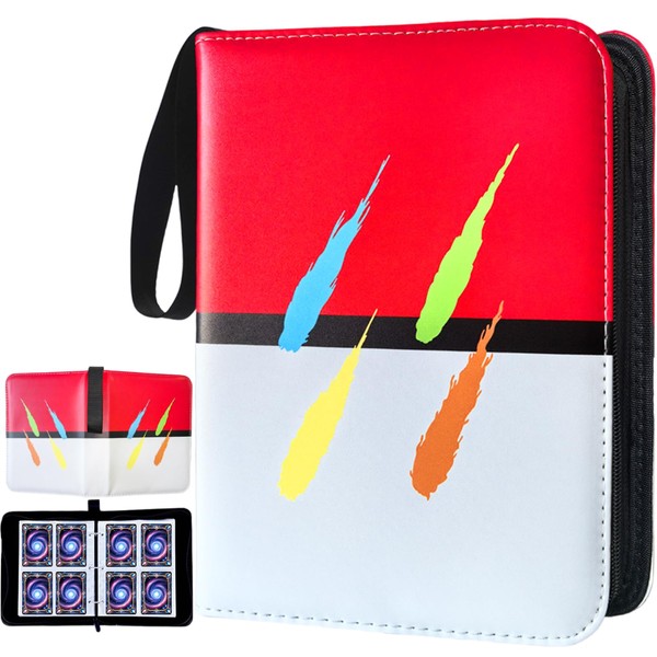 Card Binder 4 Pockets,400 Pockets Trading Card Holder with 50