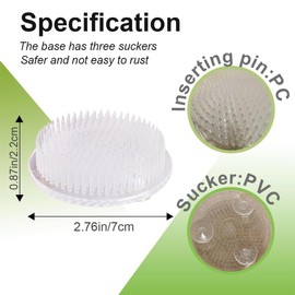 WUSJCOF 2-teiliger Blumenständer Kunststoff Rundes Blumenarrangementwerkzeug mit Saugnapf, Blumenständer für Blumenarrangement