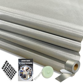 ZTTXL Faraday Fabric 43" W×39" L(Big 1 Yards)+1.18" W×314" L Faraday Tape, Faraday Military Grade Conductive Material