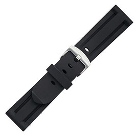 Speidel Rubber Replacement Black Watch Band for Sports Watches in 22mm