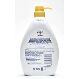 Dove Go Fresh Energize Body Wash, Grapefruit and Lemongrass Scent, 33.8 Ounce (1 Liter) International Version