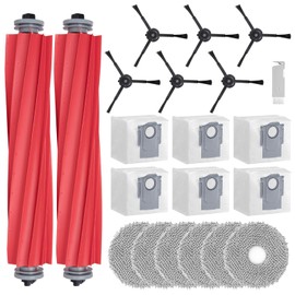 21Pack Qrevo Replacement Parts for Roborock QRevo, QrevoS, QrevoPro Robot Vacuum, 2 Main Brush, 6 Mop Pads, 6 Side Brushes, 6 Dust Bags - Roborock QRevo Accessories Kits