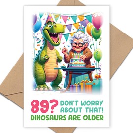 Paintio Happy 89th Birthday Card for Women - 89 Year Old Birthday Card for Mom, Grandma [5"x7"]