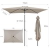 AckMizz 6.5 x 10 ft Rectangular Patio Umbrella - Rectangle