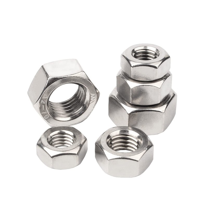 Instockbolts Hex Nuts, M6-1.0 Stainless Steel 304 (18-8) Hex Nut,