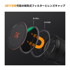 K&F Concept 2.2 inches (55 mm) Magnetic Adapter Ring + CPL+ND8+ND64+Magnetic Lens Cap, Set of 5, ND Filter, PL Filter, Magnetic Absorption, Convenient Installation, Filter Case Included, 28 Layer Nano