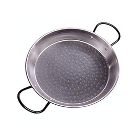 Vaello La Valenciana Polished Steel Valencian Paella Pan, 24 Cm, White