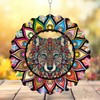 Hanging Wolf Wind Spinner for Outdoor Indoor 3D Stainless Steel