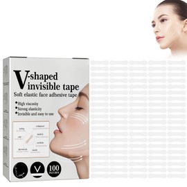 Pack of 100 Face Lifting Stickers, Face Lifting Tape, V-Shape Face Concealing Facial Wrinkles, Lifting Saggy Skin, V-Shaped Face Sticker for Tightening Face Stickers