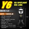YSY 2Pcs 60W/Pair Lamp H4 Led Mini led Lens Projector