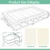 RYKOMO 5 Pack 36 Grids Clear Plastic Organizer Storage Box