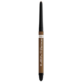 L'Oréal Paris Waterproof Eyeliner with Gel Formula and Integrated Sponge for Sparkling Accents, 36h Hold, Infaillible Grip Gel Automatic Eyeliner, 12 Bronzed Espresso