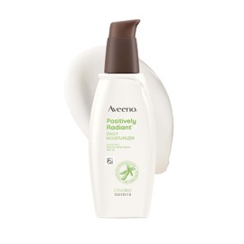 Aveeno Hidratante facial positivamente radiante con protector solar SPF 30, hidratante facial hidratante con extracto de soja para mejorar visiblemente el tono y la textura de la piel, fórmula hipoalergénica, sin aceite, 2.3 onzas líquidas