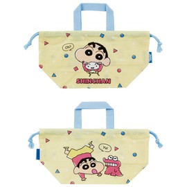 Skater KB7-A Crayon Shin-chan Lunch Bag, Drawstring Bag, 23, Made in Japan